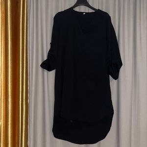 Black high low shirt/dress